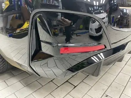 송파 BMW i4 리어 범퍼 하단 블랙 PPF로 올블랙 만들어드렸습니다. / 잠실, 삼전, 송파 시공 사진
