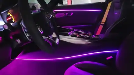 벤츠 AMG GT 2도어 코더스엠비언트 출장시공! 어두운실내를 화려하게 바꾸다 / 시흥, 안산, 군포, 안양 시공 사진