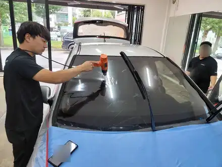 가조면에서 자동차 썬팅 다시한 후기 / 거창 창원 시공 사진