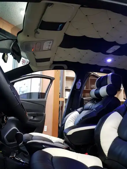 광주리무진시트 : QM3 푹신한 올블랙 아이보리포인트!! / 광주 북구 시공 사진