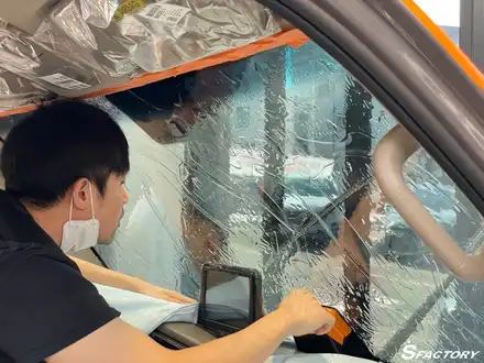 현대 포터2 더블캡 차량에 솔라가드 티타늄 농도 추천 / 동탄,수원,오산 시공 사진