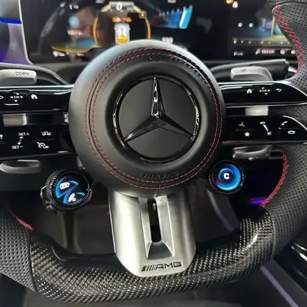 [올인게러지] 벤츠 C118 CLA45S 2020년식 최신형 카본 잠자리AMG핸들 레드라인 포인트 + OLED 어질리티셀렉트 장착 및 코딩했습니다 / 서울 용산 도원동 시공 사진