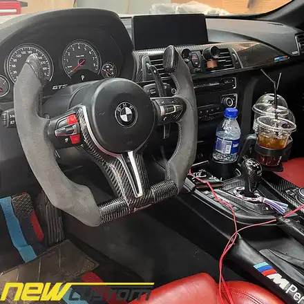 [올인게러지] BMW F36 M4 카본핸들교체 , 퍼포먼스스티어링휠 ,신품m핸들 m3.M4핸들교체 / 서울 용산 도원동 시공 사진