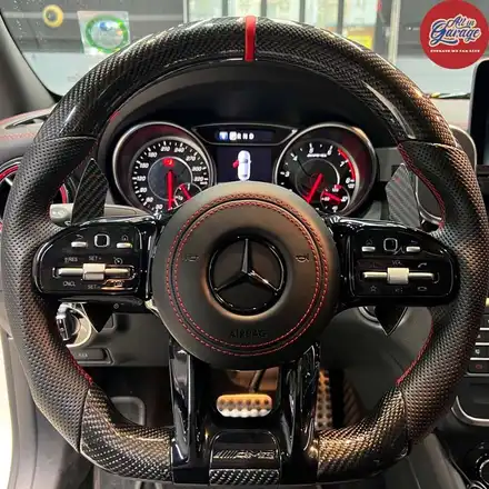 [올인게러지] 벤츠 C117 CLA45AMG 신형 AMG핸들 교체 / 카본디컷 / 서울 용산 중구 시공 사진