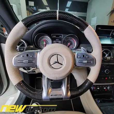 올인게러지 벤츠 w117 cla200 신형amg핸들 교체작업 , amg카본핸들 amg베이지핸들 / 서울 용산 도원동 시공 사진
