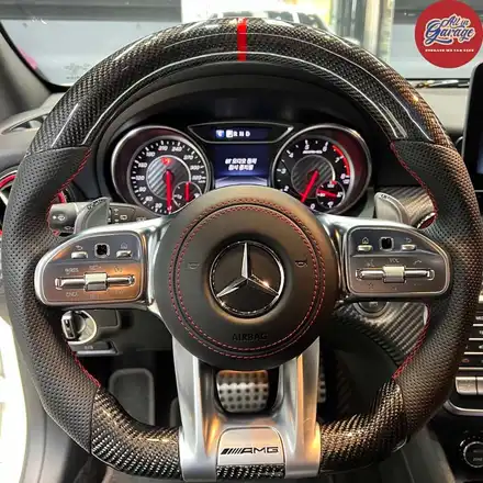 [올인게러지] 벤츠W176 A45AMG / 신형 AMG카본핸들 교체 / 벤츠신형핸들 / 순정레트로핏 / 서울 용산 중구 시공 사진