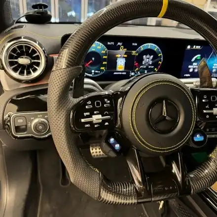 벤츠 C118 CLA45S AMG ACC활성화 및 AMG핸들 카본D컷 디자인 교체했습니다 / 서울 용산 도원동 시공 사진