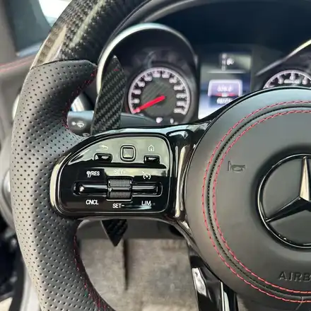 벤츠 W205 C클래스 C63 AMG카본핸들 D컷 스타일로 멋진 실내튜닝 만들었습니다 / 서울 용산 도원동 시공 사진