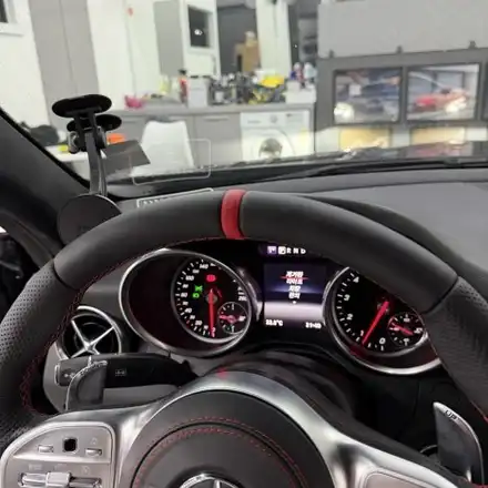 [올인게러지] 벤츠 R172 SLC43AMG 신형 AMG핸들 튜닝 순정형 & 레드라인포인트 / 서울 용산 도원동 시공 사진