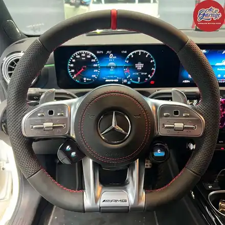 벤츠 W177 A45amg AMG핸들 + 어질리티셀렉트 교체 순정레트로핏 실내의 변화 기능업그레이드 / 서울 용산 중구 시공 사진