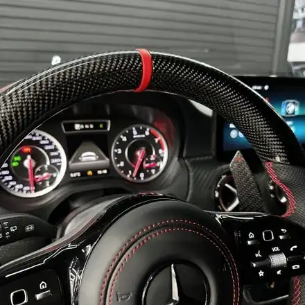 [올인게러지] 벤츠 W176 A45AMG 신형 AMG카본 D컷핸들 튜닝 가장 인기가 많은 제품 / 서울 용산 도원동 시공 사진