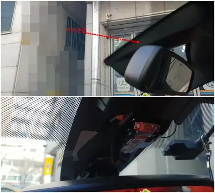 BMW X6 순정형 룸미러 하이패스 장착 / 인천, 부평, 부천 시공 사진