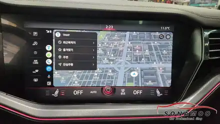 신형투아렉 카플레이 안드로이드 오토 화면 풀 화면으로 사용하기 / 인천, 부평, 부천 시공 사진