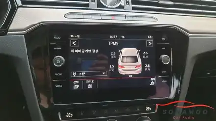 폭스바겐 아테온 TPMS 아틀란 네비 설치 / 인천, 부평, 부천 시공 사진