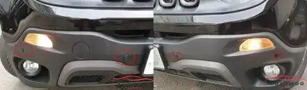 Jeep 레니게이드 카카오파츠 측후방 S-RADAR 센서 전방센서 락폴딩  장착 / 인천, 부평, 부천 시공 사진