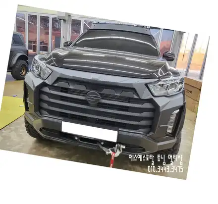 렉스턴스포츠칸 사고로 인한 재작업 및 저상형 루프렉&윈드가드 설치 / 평택, 안성, 오산 시공 사진