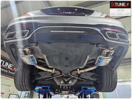 벤츠 S63amg 순정 H배기라인 독립라인 변경하여 배기음증폭 튜닝. 에스튠 / 경기 시흥 시공 사진