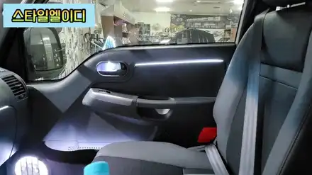 광주 봉고3 엠비언트 매립형아크릴엠비언트 장착하니 확실히 달라진 실내모습!!🚙 / 광주 북구 시공 사진