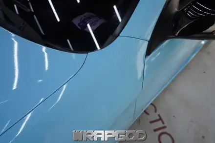 현대 제네시스쿠페 3M 유광 스카이블루 전체 랩핑 시공, 김포 카스킨 전문점 WRAPGOD / 김포 양촌읍 시공 사진