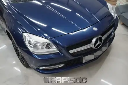 벤츠 SLK200 , 에이버리 다크 블루 메탈릭 전체 랩핑 시공 / 김포 검단 자동차 래핑 전문점 랩갓 WRAPGOD / 김포 양촌읍 시공 사진
