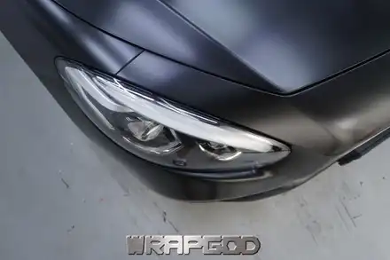 벤츠 SL400, 에이버리 사틴 블랙 전체 랩핑, 시공 김포  자동차랩핑 전문 WRAPGOD / 김포 양촌읍 시공 사진