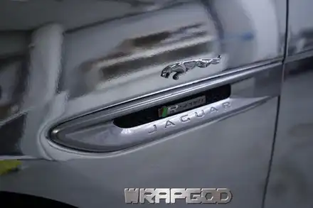 재규어 XE 실버크롬 전체랩핑,김포래핑 전문 WRAPGOD / 김포 양촌읍 시공 사진