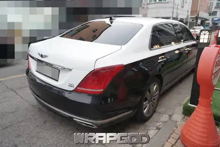 제네시스 EQ900 에이버리 유광 화이트 투톤 랩핑 시공, 김포 검단 자동차 래핑 전문점 랩갓 WRAPGOD / 김포 양촌읍 시공 사진