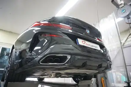 BMW M850i V8 배기 튜닝 중통 보펜 모듈 작업을 진행하였습니다. / 서울 동작구 시공 사진