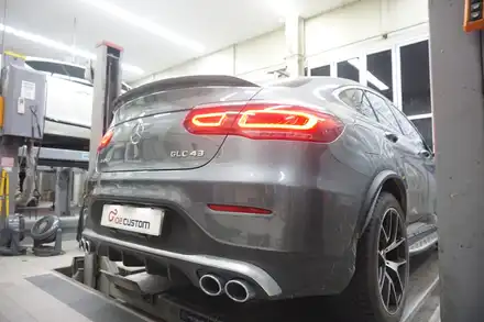 벤츠 GLC43AMG 배기 튜닝 중통 작업으로 AMG 배기음 제대로 완성하였습니다. / 서울 동작구 시공 사진