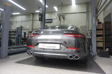 벤츠 GT43AMG 배기튜닝 버블 팝콘 사운드 완성하였습니다 / 서울 동작구 시공 사진