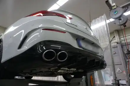 벤츠 CLA45 S AMG 스포티한 배기음 완성! 중통, 엔드 가변 배기 튜닝 진행하였습니다. / 서울 동작구 시공 사진