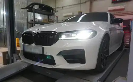 BMW M5 컴페티션 배기 튜닝 8기통 천둥 배기음! 중통 보펜 작업으로 끝! / 서울 동작구 시공 사진