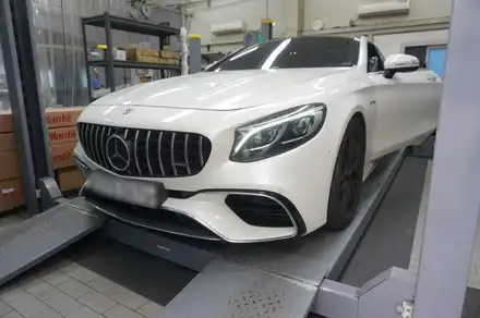 S63AMG 쿠페 페이스리프트 V8 호랑이 팝콘 사운드 중통 엔드 작업기 / 서울 동작구 시공 사진