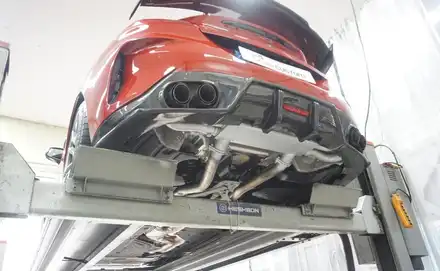 BMW Z4 M40i 환상적 팝콘 배기 튜닝 중통 엔드 가변 배기 머플러 팁 장착 / 서울 동작구 시공 사진