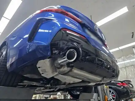 BMW 420i LCI2 배기 튜닝 중통 엔드 모듈 작업으로 스포티한 배기 사운드 완성하였습니다. / 서울 동작 시공 사진