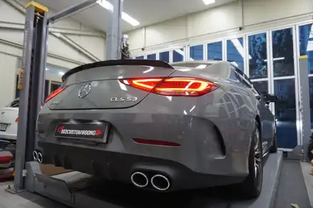 벤츠 CLS53AMG 부족한 순정 배기음 AMG특유의 팝콘 배기음으로 바꿨습니다! / 서울 동작 시공 사진