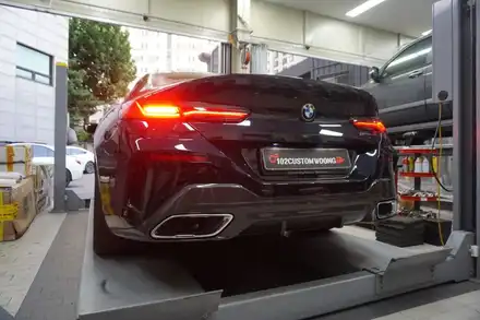 BMW 840i 배기음을 좀 더 스포티하게! 중통 작업기 / 서울 동작 시공 사진