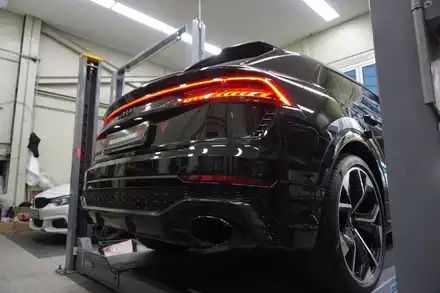 아우디 RSQ8 30% 증폭 배기 튜닝 V8 명품 배기 사운드 세팅하기 / 서울 동작 시공 사진