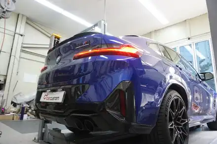 BMW X4 M 컴페티션 배기음 튜닝 팝콘 살벌하게 터집니다 3-40% 중통 모듈 작업! / 서울 동작구 시공 사진