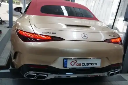 벤츠 SL63AMG 배기튜닝, 박력있는 8기통 배기음 완성하였습니다 / 서울 동작 시공 사진