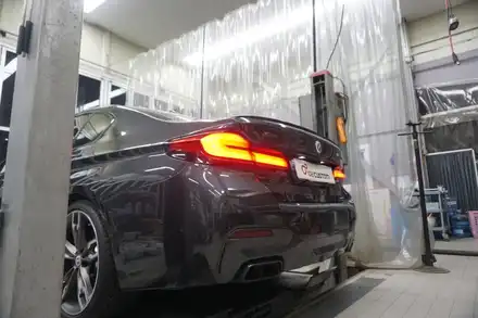 BMW M550i 배기 튜닝 제대로된 V8 배기음! 중통 보펜 모듈 작업했습니다 / 서울 동작구 시공 사진