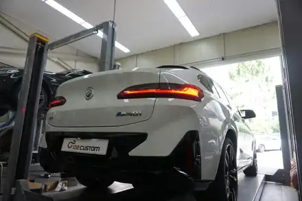 BMW X4 M40i 시그니처 배기 튜닝! 2-30% 증폭 중통 보펜 모듈 작업기 / 서울 동작구 시공 사진