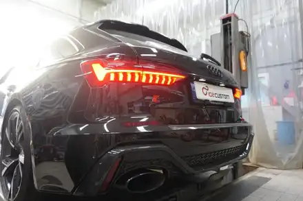 아우디 RS6 아반트 V8 짜릿한 배기음 세팅하기 40% 증폭 중통 모듈 작업 진행하였습니다. / 서울 동작구 시공 사진