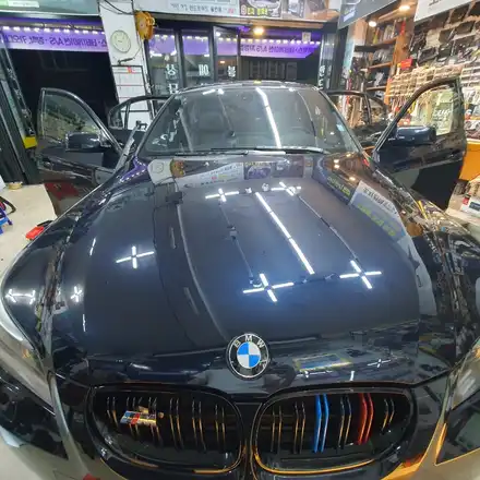 BMW 528I E60 2008년식 레인보우V70 반 반사 썬팅, 기존필름 제거 / 광진구, 성수, 송파, 동대문 시공 사진