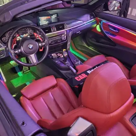 BMW F33 428i 컨버터블 아이나비 블랙박스 보조베터리 윈드디플렉터 카본 실내 / BMW / 4시리즈 / 서울 광진구 시공 사진