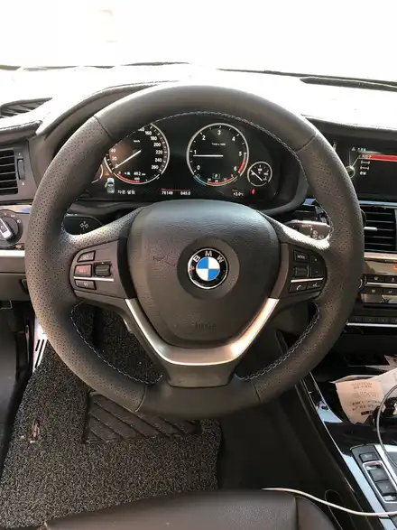 더핸들 bmw x3 f25 핸들작업/핸들가죽교체/핸들복원/핸들튜닝/핸들가죽복원/핸들알칸타라/핸들샤무드/우드핸들/디컷핸들 / 남양주 별내면 시공 사진