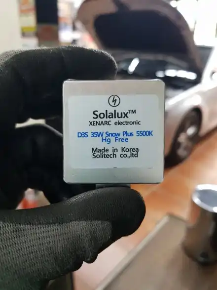[대구]아우디A4B8 순정HID솔라룩스D3S SnowPlus5500k벌브교체안개등H8팬타입150watt2칩적용 / 대구, 구미 시공 사진