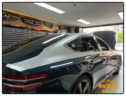 제네시스 g80 투톤 랩핑으로 고급 프리미엄 세단으로 만들어 보자. / 동대문,광진구,중랑구 시공 사진