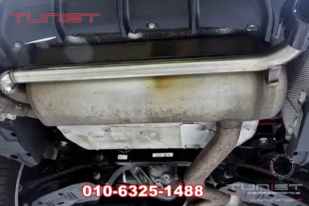 bmw 320i 구조변경 안해도 되는 순정형 듀얼 가변배기 카본 싱글팁 m3디퓨져 / 안산 상록 시공 사진