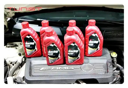 벤츠 A45AMG 합성엔진 오일 지키레이싱 0W40 교환 [안산 수입차 경정비] / 안산 상록 시공 사진